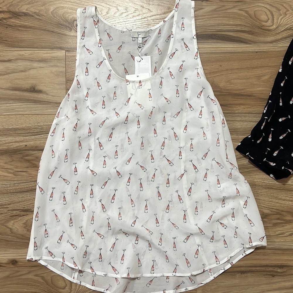 Two piece shirt set pink champagne glass business casual shirt